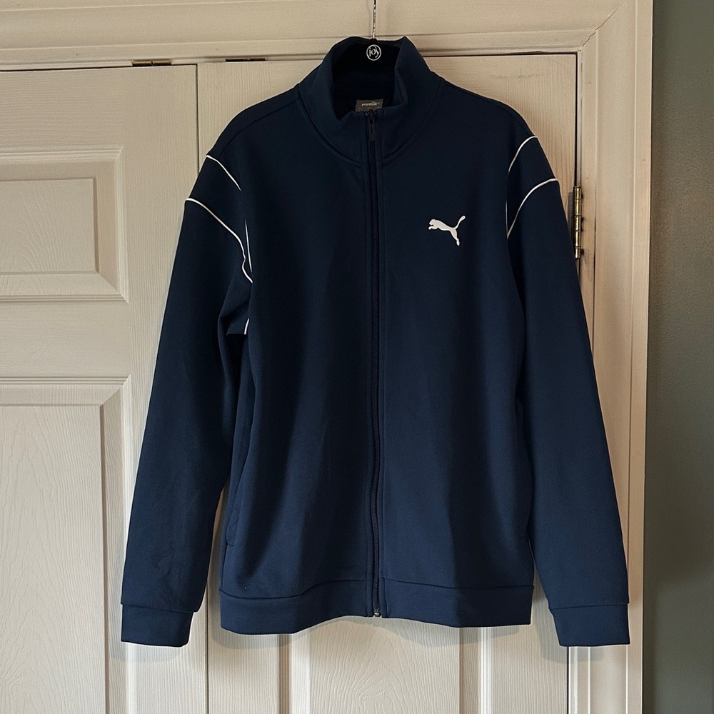 Puma Men’s Dark Blue Zip-Up Jacket, sz M